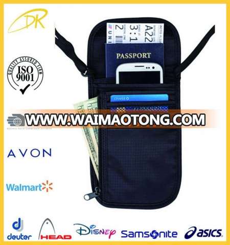 2015 Custom multiple travel Neck Wallet and Passport Holder with RFID Blocking for Security for Families