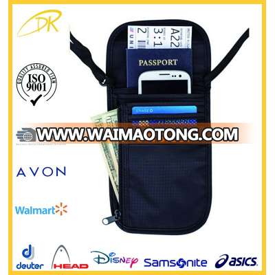 2015 Custom multiple travel Neck Wallet and Passport Holder with RFID Blocking for Security for Families